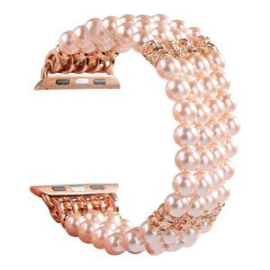 Beaded Pearl Bracelet Watch Band For Apple iWatch Series 9/8/7/6/5/4/3/2/1